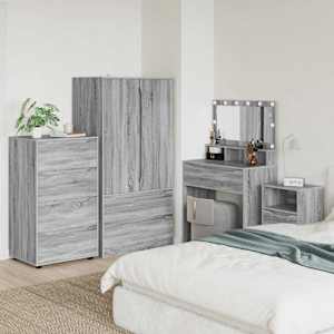 Omare za shranjevanje 2 pcs Siva Sonoma 60 x 48 x 105 cm