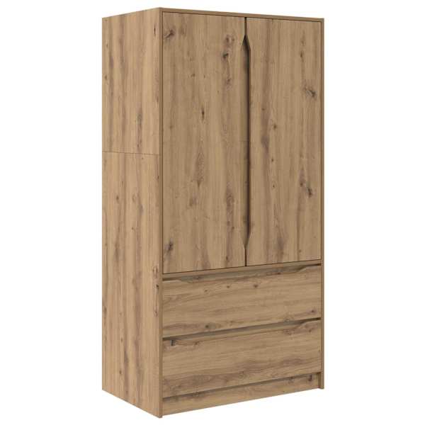 vidaXL Garderoobikapp K&auml;sit&ouml;&ouml; Tamm 79,5 x 49 x 156 cm T&ouml;&ouml;deldud puit