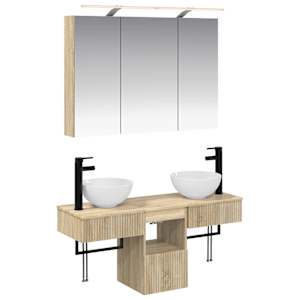 Komplet omaric za kopalnico 4 pcs Sonoma hrast