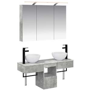 Sada koupelnových skříněk 4 pcs Betonově šedá - obrázek 2