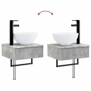Sada koupelnových skříněk 4 pcs Betonově šedá - obrázek 13