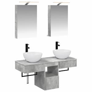 Sada koupelnových skříněk 5 pcs Betonově šedá - obrázek 2