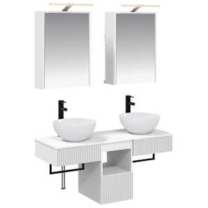 Sada koupelnových skříněk 5 pcs Bílá 43 x 16 x 62,5 cm - obrázek 2