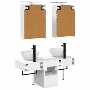 Sada koupelnových skříněk 5 pcs Bílá 43 x 16 x 62,5 cm - obrázek 8