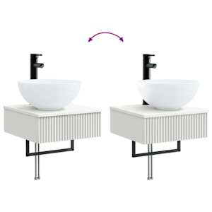 Sada koupelnových skříněk 5 pcs Bílá 43 x 16 x 62,5 cm - obrázek 13