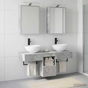 Sada koupelnových skříněk 5 pcs Betonově šedá 43 x 16 x 62,5 cm - obrázek 4