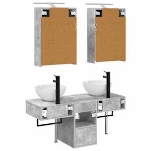 Sada koupelnových skříněk 5 pcs Betonově šedá 43 x 16 x 62,5 cm - obrázek 8