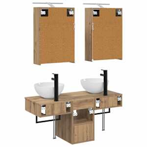 Sada koupelnových skříněk 5 pcs Dub artisan 43 x 16 x 62,5 cm - obrázek 8
