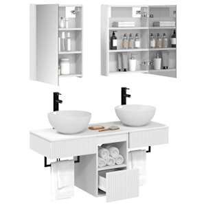 Sada koupelnových skříněk 5 pcs Bílá 43 x 11,5 x 60,5 cm - obrázek 3