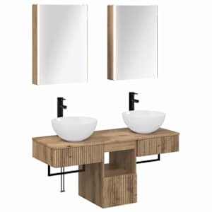 Sada koupelnových skříněk 5 pcs Dub artisan 43 x 11,5 x 60,5 cm - obrázek 2