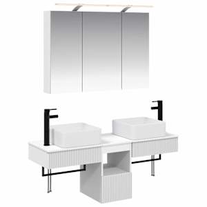 Sada koupelnových skříněk 4 pcs Bílá 100 x 14,5 x 70 cm - obrázek 2