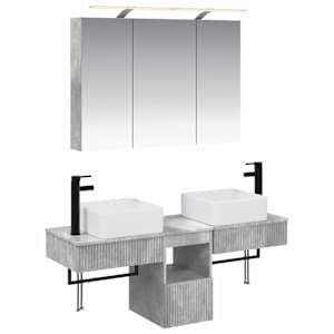 Sada koupelnových skříněk 4 pcs Betonově šedá - obrázek 2