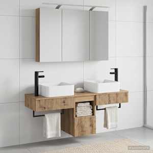 Sada koupelnových skříněk 4 pcs Dub artisan 100 x 14,5 x 70 cm - obrázek 1