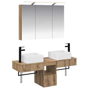 Sada koupelnových skříněk 4 pcs Dub artisan 100 x 14,5 x 70 cm - obrázek 2