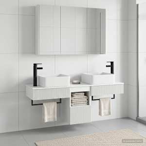 Sada koupelnových skříněk 4 pcs Bílá 103,5 x 15,5 x 70 cm - obrázek 4