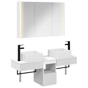 Sada koupelnových skříněk 4 pcs Bílá 103,5 x 15,5 x 70 cm - obrázek 2