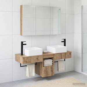Sada koupelnových skříněk 4 pcs Dub artisan - obrázek 4