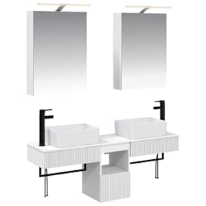 Sada koupelnových skříněk 5 pcs Bílá 50 x 14,5 x 70 cm - obrázek 2