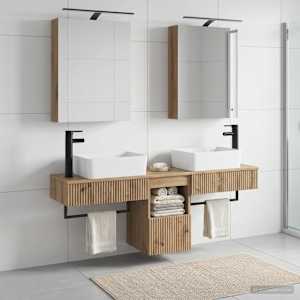 Sada koupelnových skříněk 5 pcs Dub artisan 50 x 14,5 x 70 cm - obrázek 1