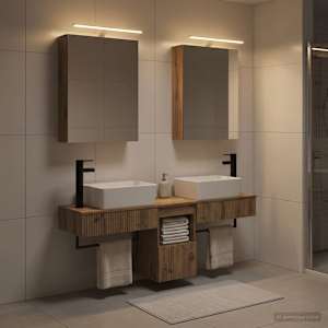 Sada koupelnových skříněk 5 pcs Dub artisan 50 x 14,5 x 70 cm - obrázek 4