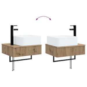 Sada koupelnových skříněk 5 pcs Dub artisan 50 x 14,5 x 70 cm - obrázek 13