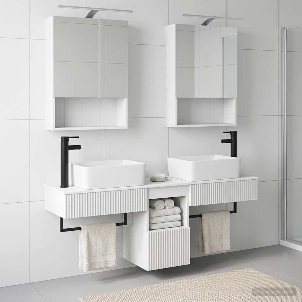  Σετ Ντουλαπιών Μπάνιου 5 pcs Λευκό 50 x 14,5 x 70 εκ V-3406319