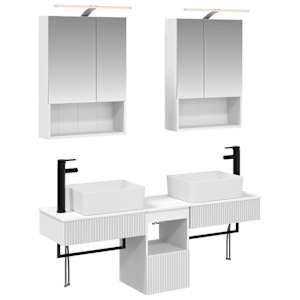 Sada koupelnových skříněk 5 pcs Bílá 50 x 14,5 x 70 cm - obrázek 2