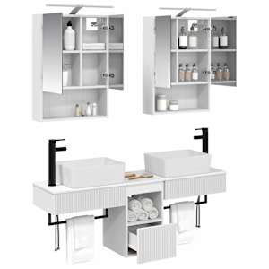 Sada koupelnových skříněk 5 pcs Bílá 50 x 14,5 x 70 cm - obrázek 3