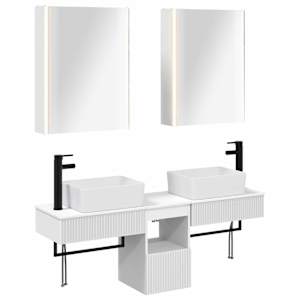 Sada koupelnových skříněk 5 pcs Bílá 53 x 15,5 x 70 cm - obrázek 2