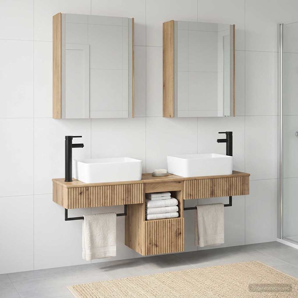 Vannitoa kapikomplekt 5 pcs Artisan tamm 53 x 15,5 x 70 cm