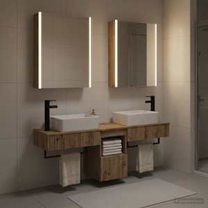 Sada koupelnových skříněk 5 pcs Dub artisan 53 x 15,5 x 70 cm - obrázek 4