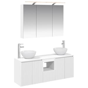 Sada koupelnových skříněk 4 pcs Bílá 100 x 14,5 x 70 cm - obrázek 2