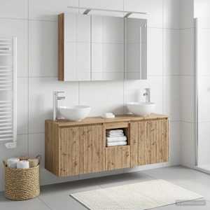 Sada koupelnových skříněk 4 pcs Dub artisan 100 x 14,5 x 70 cm - obrázek 4