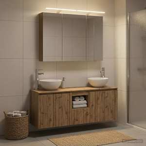 Sada koupelnových skříněk 4 pcs Dub artisan 100 x 14,5 x 70 cm - obrázek 1