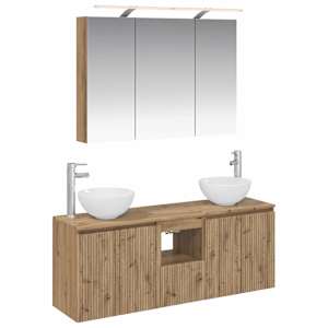 Sada koupelnových skříněk 4 pcs Dub artisan 100 x 14,5 x 70 cm - obrázek 2