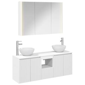 Sada koupelnových skříněk 4 pcs Bílá 103,5 x 15,5 x 70 cm - obrázek 2