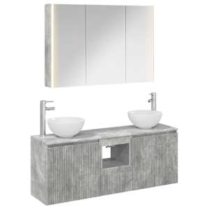 Sada koupelnových skříněk 4 pcs Betonově šedá - obrázek 2
