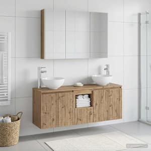 Sada koupelnových skříněk 4 pcs Dub artisan - obrázek 1