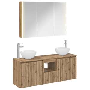 Sada koupelnových skříněk 4 pcs Dub artisan - obrázek 2