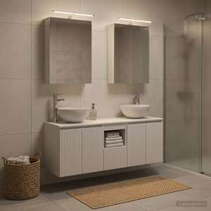 Sada koupelnových skříněk 5 pcs Bílá 50 x 14,5 x 70 cm
