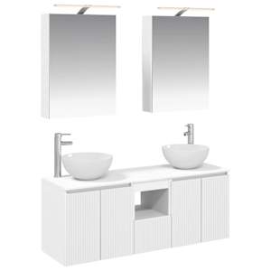 Sada koupelnových skříněk 5 pcs Bílá 50 x 14,5 x 70 cm - obrázek 2