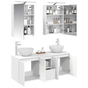 Sada koupelnových skříněk 5 pcs Bílá 50 x 14,5 x 70 cm - obrázek 3