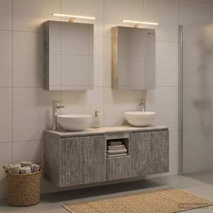 Sada koupelnových skříněk 5 pcs Betonově šedá 50 x 14,5 x 70 cm - obrázek 1