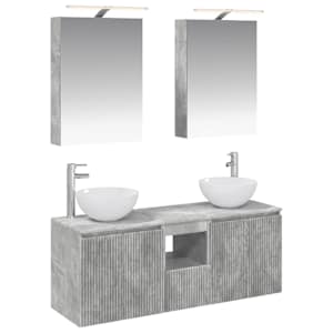 Sada koupelnových skříněk 5 pcs Betonově šedá 50 x 14,5 x 70 cm - obrázek 2