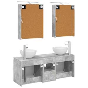 Sada koupelnových skříněk 5 pcs Betonově šedá 50 x 14,5 x 70 cm - obrázek 8