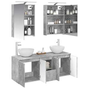 Sada koupelnových skříněk 5 pcs Betonově šedá 50 x 14,5 x 70 cm - obrázek 3