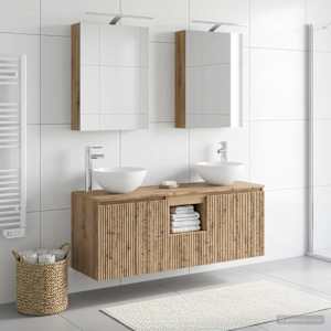 Sada koupelnových skříněk 5 pcs Dub artisan 50 x 14,5 x 70 cm - obrázek 4