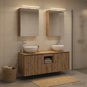 Sada koupelnových skříněk 5 pcs Dub artisan 50 x 14,5 x 70 cm - obrázek 1