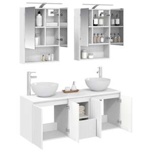 Sada koupelnových skříněk 5 pcs Bílá 50 x 14,5 x 70 cm - obrázek 3