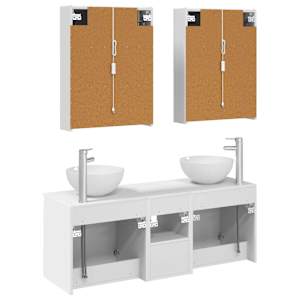 Sada koupelnových skříněk 5 pcs Bílá 53 x 15,5 x 70 cm - obrázek 8